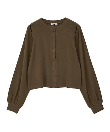 カットアウトデザインカーディガン