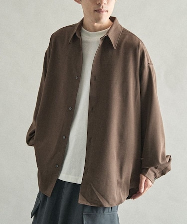 TRウールライクシャツ