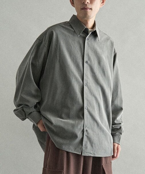 TRウールライクシャツ