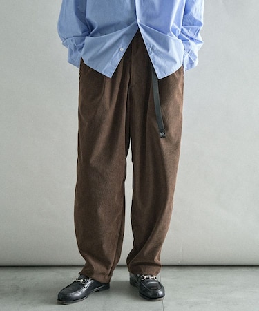 コーデュロイイージーワイドパンツ