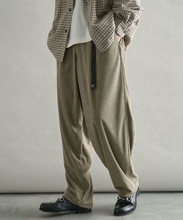 コーデュロイイージーワイドパンツ