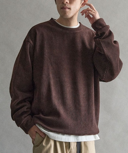 カットコーデュロイスウェット