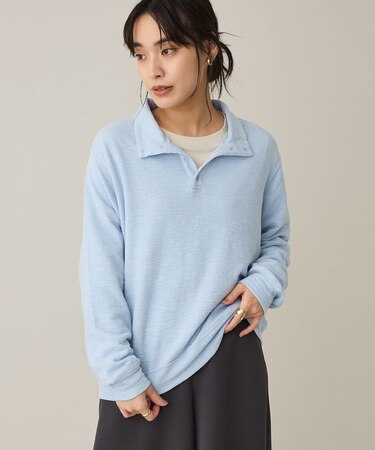 スタンドネックデザインプルオーバー