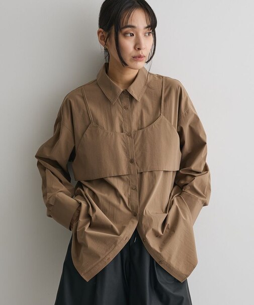 ビスチェレイヤード風シャツ