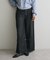 ロールアップ風ストレートデニムパンツ