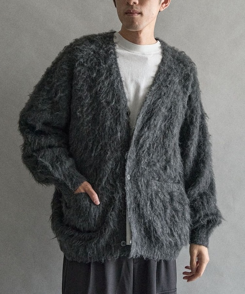 モヘアライクニットカーディガン