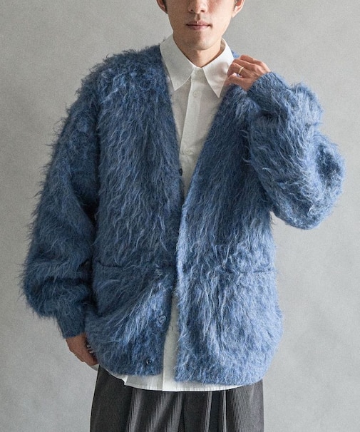 モヘアライクニットカーディガン