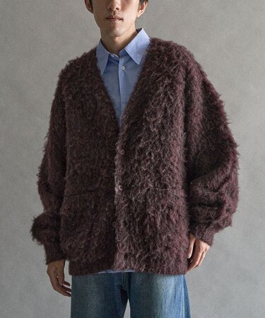 モヘアライクニットカーディガン