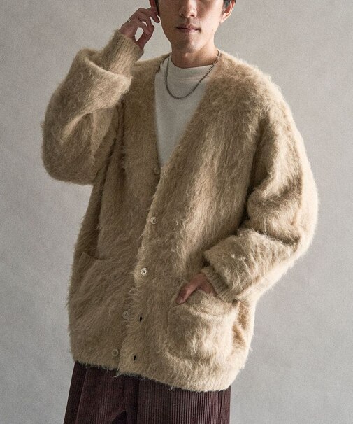 モヘアライクニットカーディガン