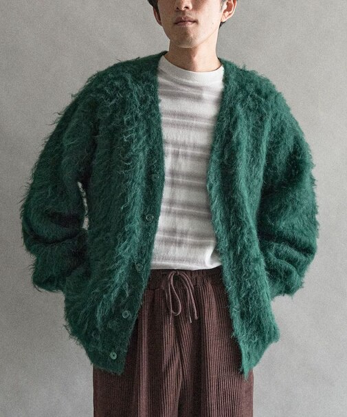 モヘアライクニットカーディガン
