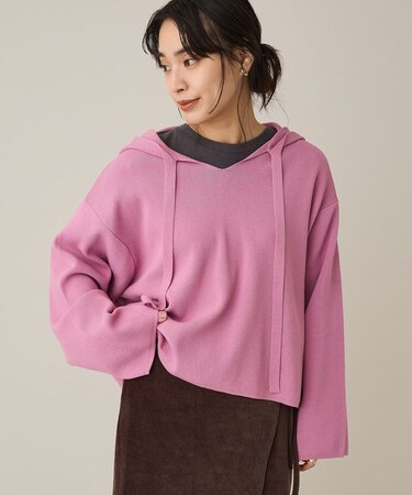 ハーフミラノニットフーディー＜ハンドウォッシャブル＞