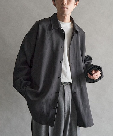 ダブルジョーゼットシャツブルゾン