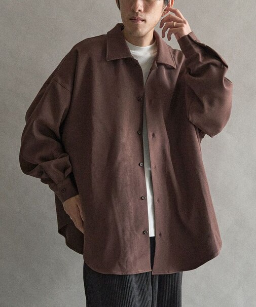 ダブルジョーゼットシャツブルゾン