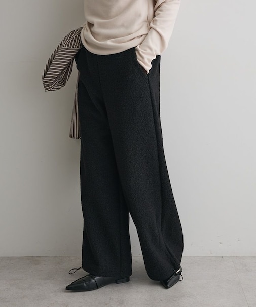 ブークレ風カットソーパンツ