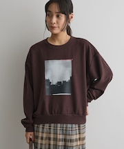 フォトプリントダンボールプルオーバー