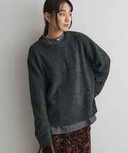 起毛クルーネックニットプルオーバー＜ハンドウォッシャブル＞