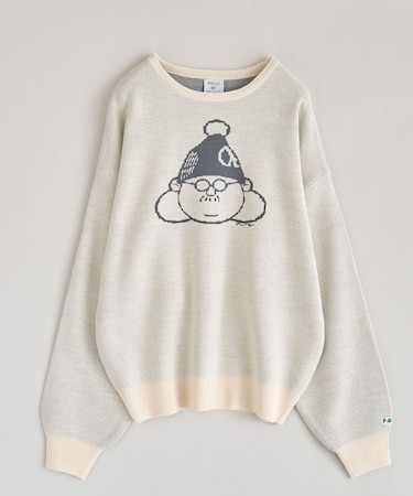 【P・O・P・S】ダブルジャカードニットプルオーバー