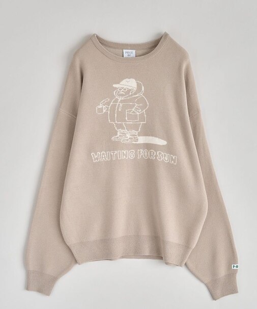 【P・O・P・S】ダブルジャカードニットプルオーバー