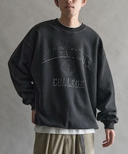 スノーウォッシュボンディング裏毛カレッジスウェット