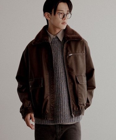 襟ファー脱着式G-1フライトジャケット