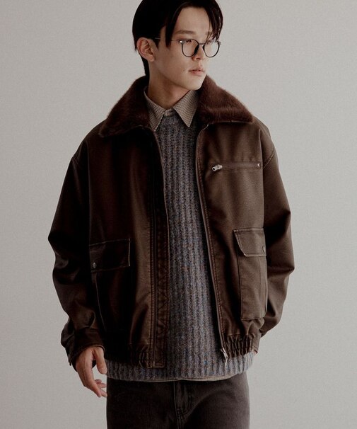 襟ファー脱着式G-1フライトジャケット