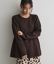 ポリエステルペプラムチュニック