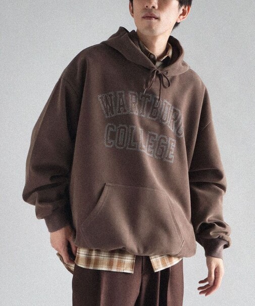 スノーウォッシュボンディング裏毛カレッジパーカー