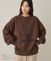 【PEANUTS/SNOOPY】スノーウォッシュボンディング裏毛スウェット