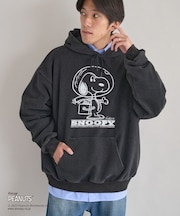 【PEANUTS/SNOOPY】スノーウォッシュボンディング裏毛パーカー