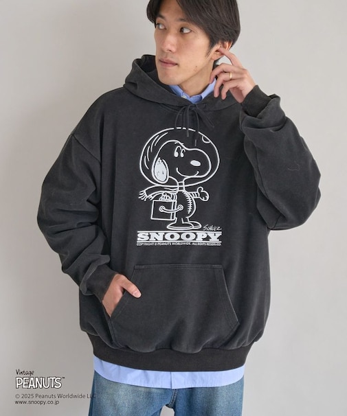 【PEANUTS/SNOOPY】スノーウォッシュボンディング裏毛パーカー