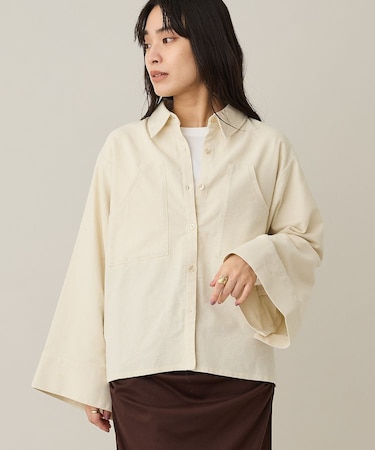 ビッグ袖デザインシャツ