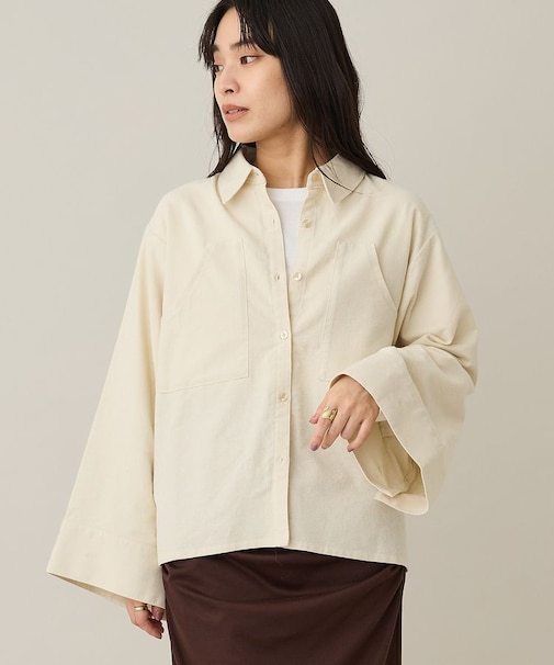 ビッグ袖デザインシャツ