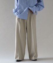ウールライクポリツイルワイドパンツ