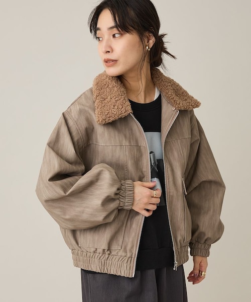 最終値下げ！【PERVERZE】ボアブルゾン フェイクレザー衿ボアブルゾン｜クラフトスタンダードブティックの通販