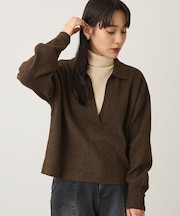 洗える/深Vネックニットプルオーバー