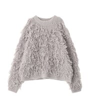 洗える/ループ編みニットプルオーバー