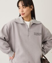起毛ハーフジッププルオーバー