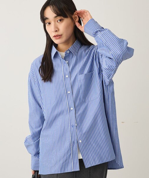 レギュラーカラーオーバーサイズシャツ