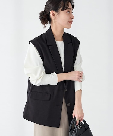 ＜セレモニー＞カットアウトデザインテーラードジレ