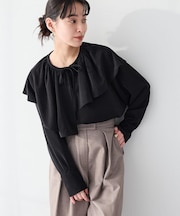 ＜セレモニー＞着脱可能/2WAYフリルカラーブラウス