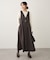 Vネックウェストタックジャンパースカート