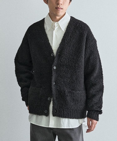フェザーモールニットカーディガン