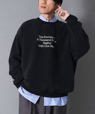 スノーウォッシュボンディング裏毛ロゴスウェット