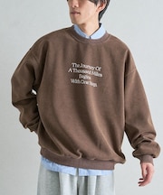 スノーウォッシュボンディング裏毛ロゴスウェット