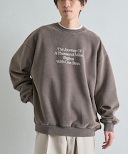 スノーウォッシュボンディング裏毛ロゴスウェット