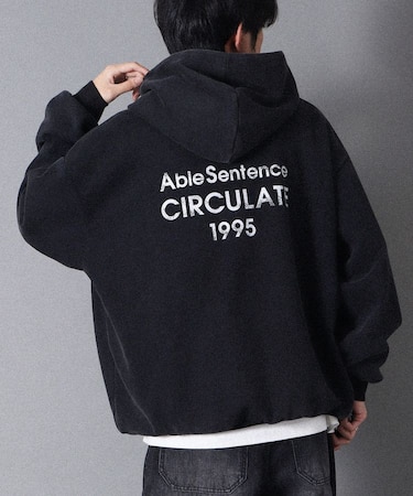 スノーウォッシュボンディング裏毛バックロゴパーカー