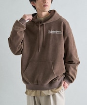 スノーウォッシュボンディング裏毛ロゴ刺繍パーカー