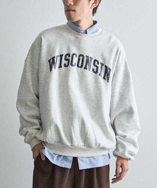 裏起毛カレッジスウェットシャツ
