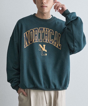 裏起毛カレッジスウェットシャツ