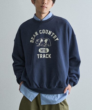 裏起毛カレッジスウェットシャツ